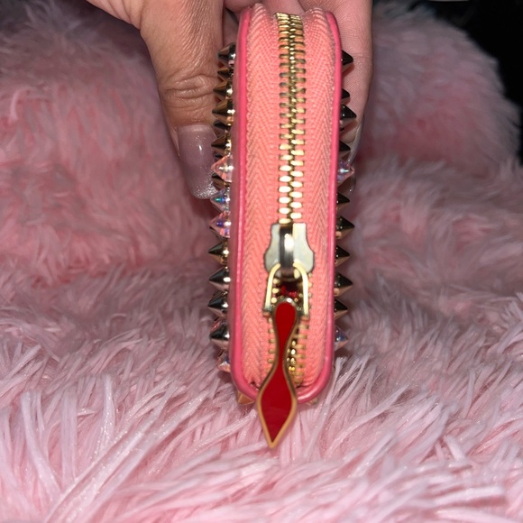 Christian Louboutin Pink Studded Wallet - Picture 7 of 11